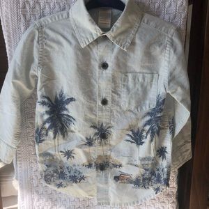 Janie and Jack Surf wagon button up sz 12-18